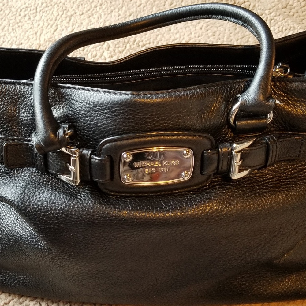 Michael Kors Satchel Purse Black Leather